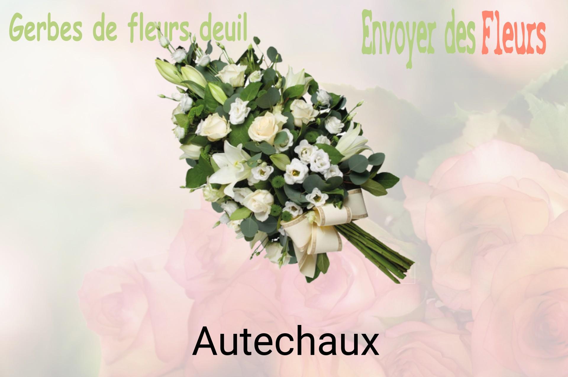 Gerbe de fleurs de deuil livrée à Autechaux
